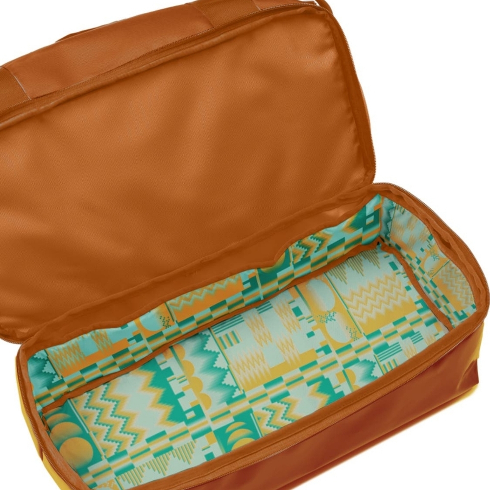X Large Expandable Big Orange Tote Bag Weekender - Picture 14 of 16